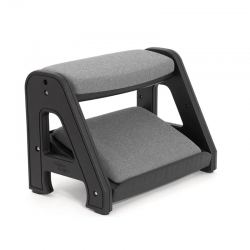 Оттоманка FALTO Footsh (2 уровня, съемный низ, поворотная площадка, ткань, каркас черный, серый)