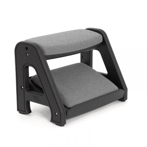 Оттоманка FALTO Footsh (2 уровня, съемный низ, поворотная площадка, ткань, каркас черный, серый)