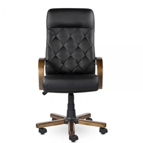 Кресло К-10 Верона В дерево D8 (темный орех) К01 (черный)