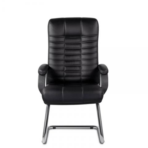 Кресло Атлант В/п пластик-люкс 727 S-0401 (черный) (полозья хром)