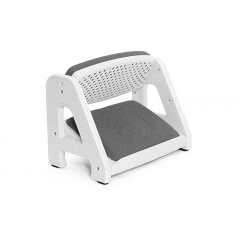 Оттоманка FALTO Footsh (2 уровня, съемный низ, поворотная площадка, ткань, каркас белый, серый)