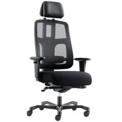 Кресло Dispatcher Air 2202-2H кожа подголовник/back: M2465 mesh/seat: KR PURE fabric/ ал. крестовина