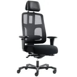 Кресло Dispatcher Air 2202-2H кожа подголовник/back: M2465 mesh/seat: KR PURE fabric/ ал. крестовина