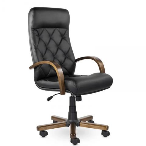 Кресло К-10 Верона В дерево D8 (темный орех) К01 (черный)