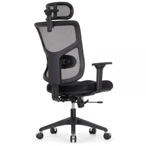 Кресло FALTO STAR OFFICE ERGO 3 (3D поясничный упор,3D подлокотни 5D подголов, сетка, ткань, черный)