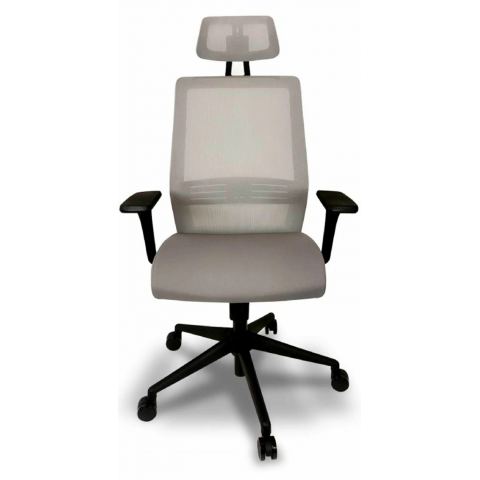 Кресло Falto Soul-Automatic SOL01KAL/GY-GY2D (каркас черный, спинка сетка серая, сидение ткань серое)