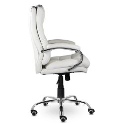 Кресло СН-707 Бруно В хром ХДП Ср S-0402 (белый) (полностью экокожа)