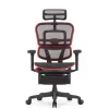 Кресло Falto Ergohuman Ultra X9 GAMING с подножкой (чёрный/красный каркас/сетка Equator Red)