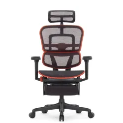 Кресло Falto Ergohuman Ultra X9 GAMING с подножкой (чёрный/красный каркас/сетка Equator Red)