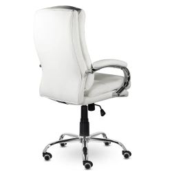 Кресло СН-707 Бруно В хром ХДП Ср S-0402 (белый) (полностью экокожа)