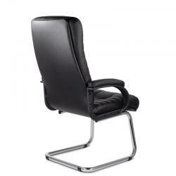 Кресло Атлант В/п пластик-люкс 727 S-0401 (черный) (полозья хром)