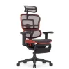 Кресло Falto Ergohuman Ultra X9 GAMING с подножкой (чёрный/красный каркас/сетка Equator Red)