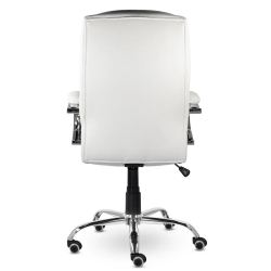 Кресло СН-707 Бруно В хром ХДП Ср S-0402 (белый) (полностью экокожа)