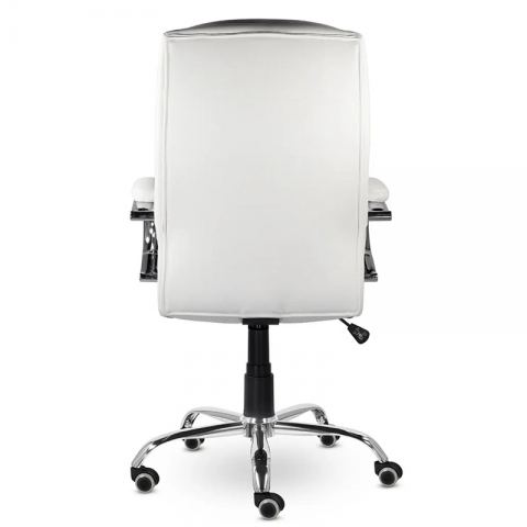 Кресло СН-707 Бруно В хром ХДП Ср S-0402 (белый) (полностью экокожа)