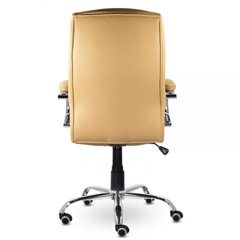 Кресло СН-707 Бруно В хром ХДП Ср S-0426 (светло-коричневый) (полностью экокожа)