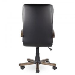 Кресло Атлант В дерево D8 (темный орех) К01 (черный)