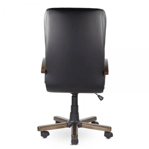 Кресло Атлант В дерево D8 (темный орех) К01 (черный)