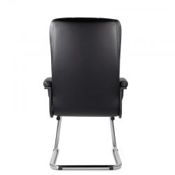 Кресло Атлант В/п пластик-люкс 727 S-0401 (черный) (полозья хром)