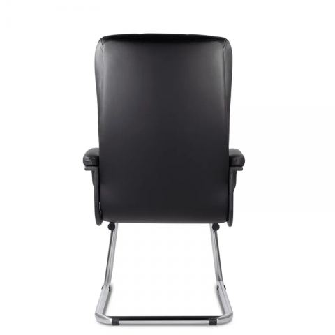 Кресло Атлант В/п пластик-люкс 727 S-0401 (черный) (полозья хром)