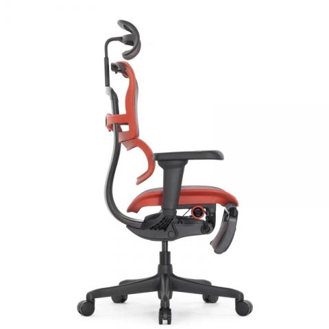 Кресло Falto Ergohuman Ultra X9 GAMING с подножкой (чёрный/красный каркас/сетка Equator Red)