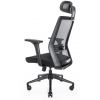 Кресло Falto Soul-Automatic SOL01KAL/BK-BK 2D (каркас черный, спинка сетка черная, сидение ткань черное)