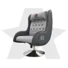 Дизайнерское кресло FUJIMO Monogram Silver Steel