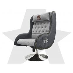 Дизайнерское кресло FUJIMO Monogram Silver Steel