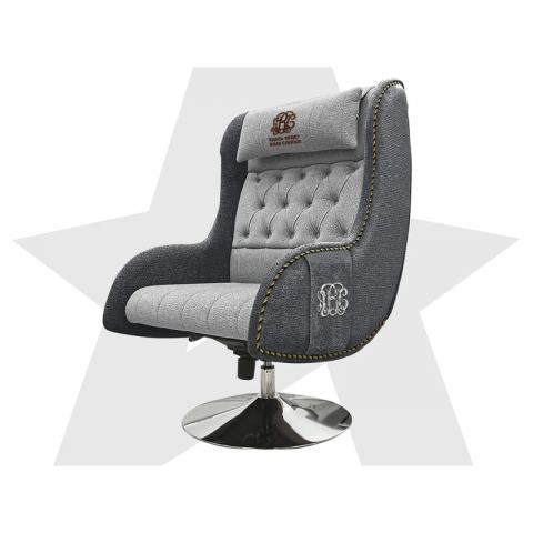 Дизайнерское кресло FUJIMO Monogram Silver Steel