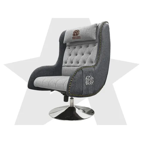 Дизайнерское кресло FUJIMO Monogram Silver Steel