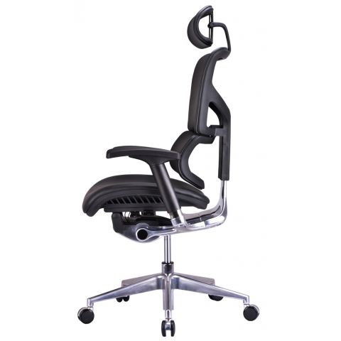 Кресло Falto Leather Premium SL (динамичный поясничный упор, натуральная кожа, черный)