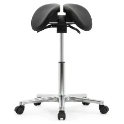 Стул-седло Falto-Salli-Activ 2203-1 обивка: экокожа black/ал. Крестовина