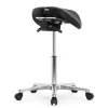 Стул-седло Falto-Salli-Activ 2203-1 обивка: экокожа black/ал. Крестовина
