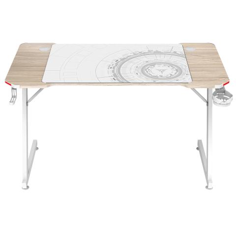 Стол компьютерный ZONE 51 TRINE 120 RGB Wood/White