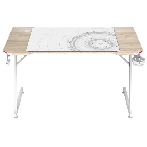 Стол компьютерный ZONE 51 TRINE 120 RGB Wood/White