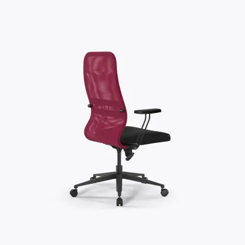 Кресло Sit 8 B2-8T - X1+UMF(X1) /Uh00/Wh00/T21bP-b(M09.B11.G19.W01), Красный-Черный