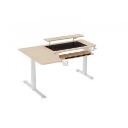 Стол письменный (для компьютера) угловой с электрической регулировкой по высоте EUREKA ERK-EHD-L60R-MW (правый), клён