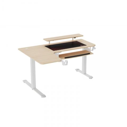 Стол письменный (для компьютера) угловой с электрической регулировкой по высоте EUREKA ERK-EHD-L60R-MW (правый), клён