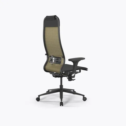 Кресло ErgoLife Set 4/подл.200/осн.Synchro 002, Золотой ротанг-Черный