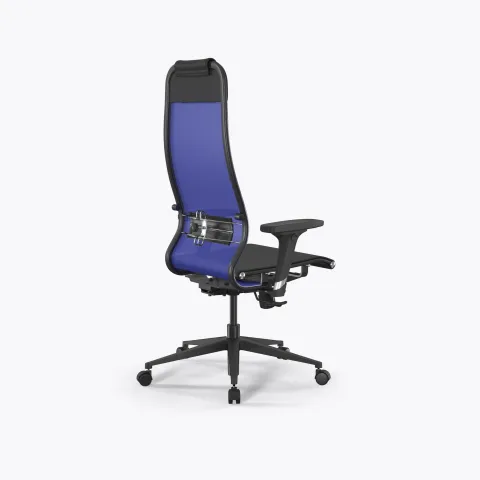 Кресло ErgoLife Set 4/подл.200/осн.Synchro 002, Васильковый-Черный