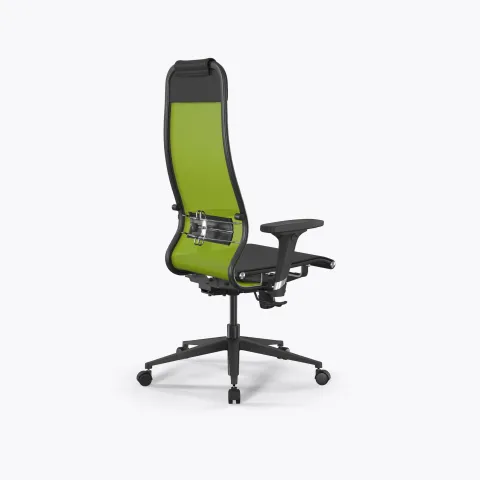 Кресло ErgoLife Set 4/подл.200/осн.Synchro 002, Лайм-Черный