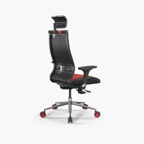 Кресло SynchroSit 10 B2-187D - Extra /Kb40/Wh40/D02P/H13mL-G-1DF(M18.B23.G18.W32), Черный-Красный