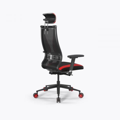 Кресло SynchroSit 10 B2-170D - T+UMF(SY271)+Extra /Kb38/Wh09/D03P/H13mL-Pf-2D(M24.B11.G19.W32) Черный-Красный