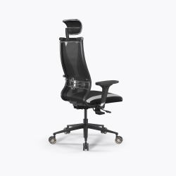 Кресло SynchroSit 10 B2-170D - T+UMF(SY271)+Extra /Kb38/Wh09/D02P/H13mL-Pf-1DF(M18.B11.G19.W31), Черный-Белый