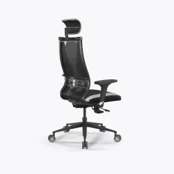 Кресло SynchroSit 10 B2-170D - T+UMF(SY271)+Extra /Kb38/Wh09/D02P/H13mL-Pf-1DF(M18.B11.G19.W31), Черный-Белый