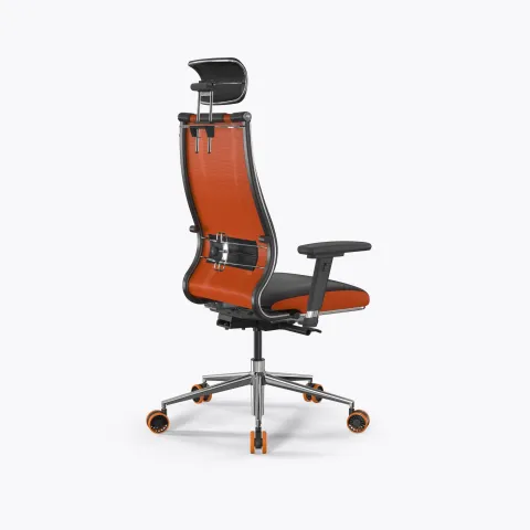 Кресло SynchroSit 10 B2-160D - X2+Extra /Km39/Wm12/D03P/H13mL-2D(M24.B23.G18.W37), Черный-Оранжевый