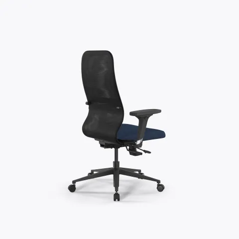 Кресло SynchroSit 8 B2-9D - X2+Bahama /Uh00/Wh12/D02P(M18.B11.G19.W02), Черный-Синий