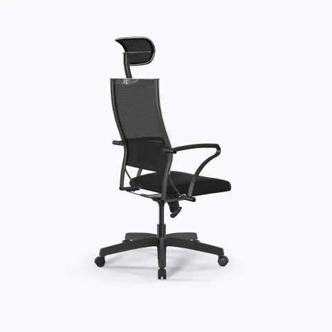 Кресло Sit Air-180 B2-290K - YP99+UMF(X1) /Km00/Wh00/K15bL/H13mM-1DF(M09.B02.G15.W01), Черный