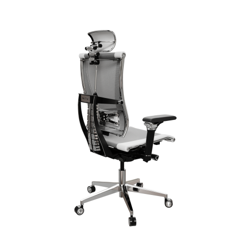 Кресло Y 4DF L2-57D - YM93+Infinity /Vc09/Nc09/D06P/H13mL-3D(M26.B35.G25.W04), Св.серый-Белый