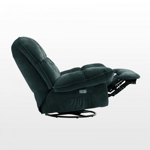 Электрическое кресло-реклайнер Eureka с местом для хранения вещей, зелёный