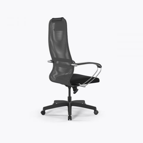 Кресло SU-B-8/подл.131/осн.001, Св.серый-Черный